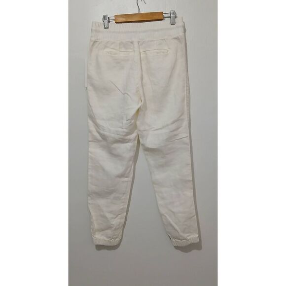 Athleta womens size 0 petite Cabo 100% linen jogger cream color - Picture 5 of 8